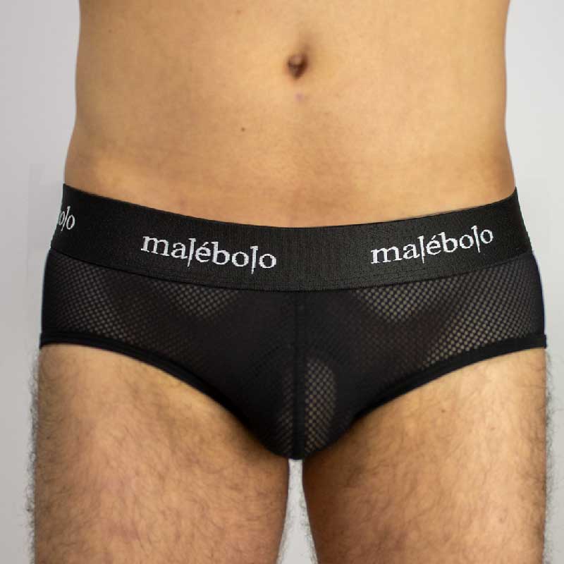 brief malla negro frente malebolo underwear