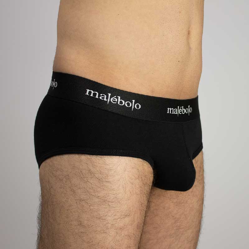 brief negro malebolo underwear vista diagonal